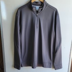Port Authority Gray Zip Up Sweater
